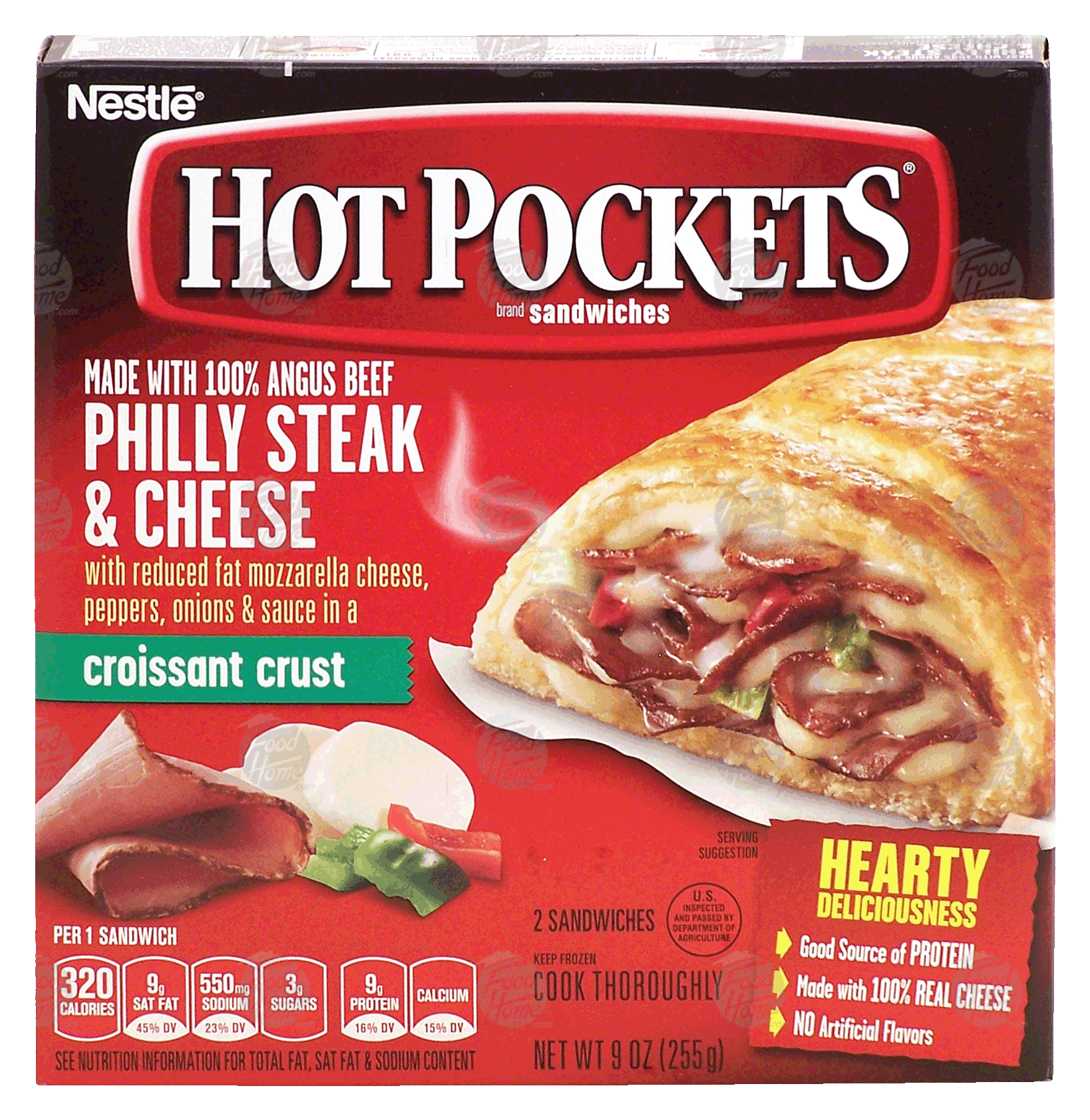 Croissant Pockets&nbsp;&nbsp;2 philly steak & cheese stuffed sandwiches Full-Size Picture